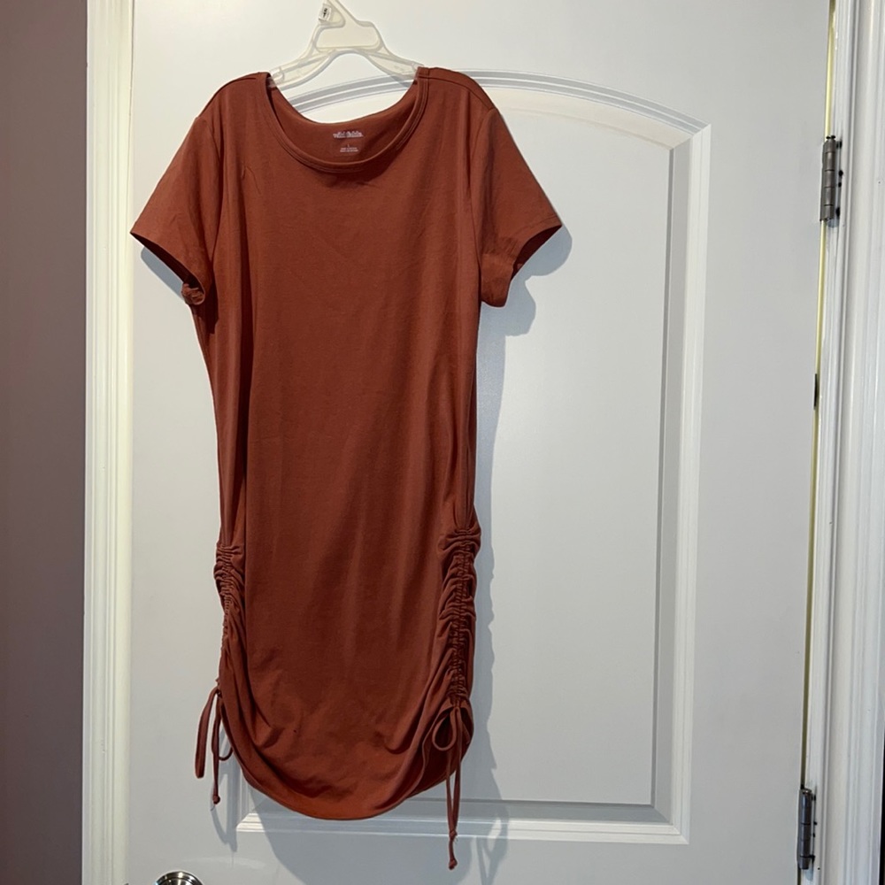 Maroon Wild Fable T-Shirt Dress, Size Large